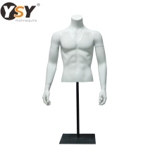 Detachable white matte fiberglass female male plastic photograph mannequin torso with stand